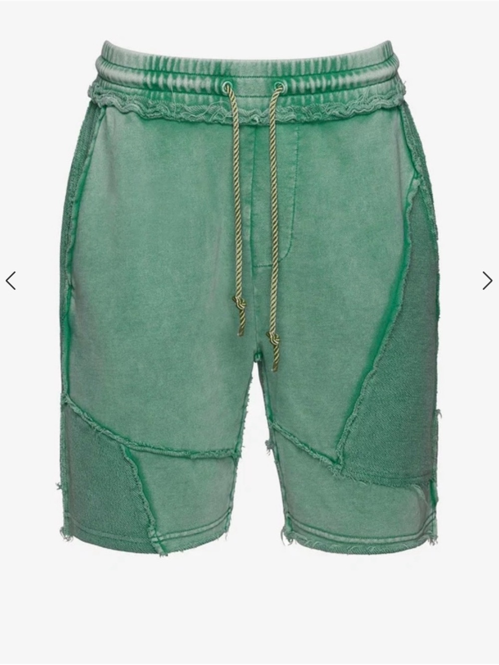 SER.O.YA Men's Patchwork Drawstring Shorts - Green